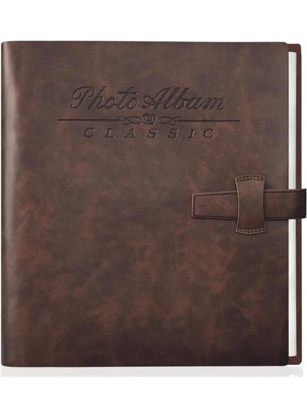 Leather Photo Album Scrapbook Kraft Paper Holds 100 Photos Family Wedding